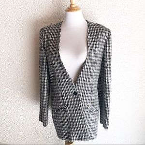 Vintage printed Oversized Speckled Blazer